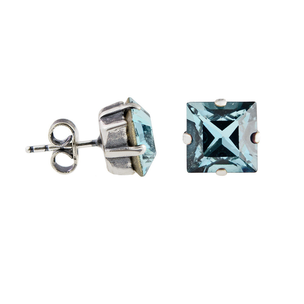 tomfoolery Square Crystal Stud Earrings