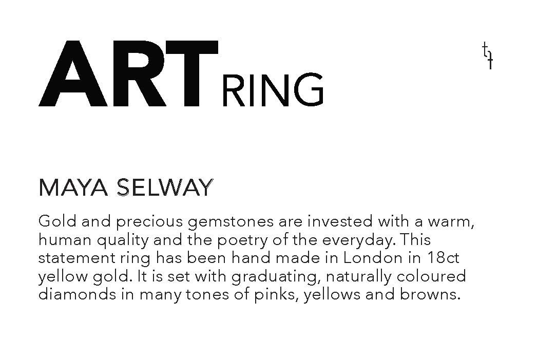 Maya Selway, One of a Kind 'Diamond Scatter’ Art Ring, Tomfoolery