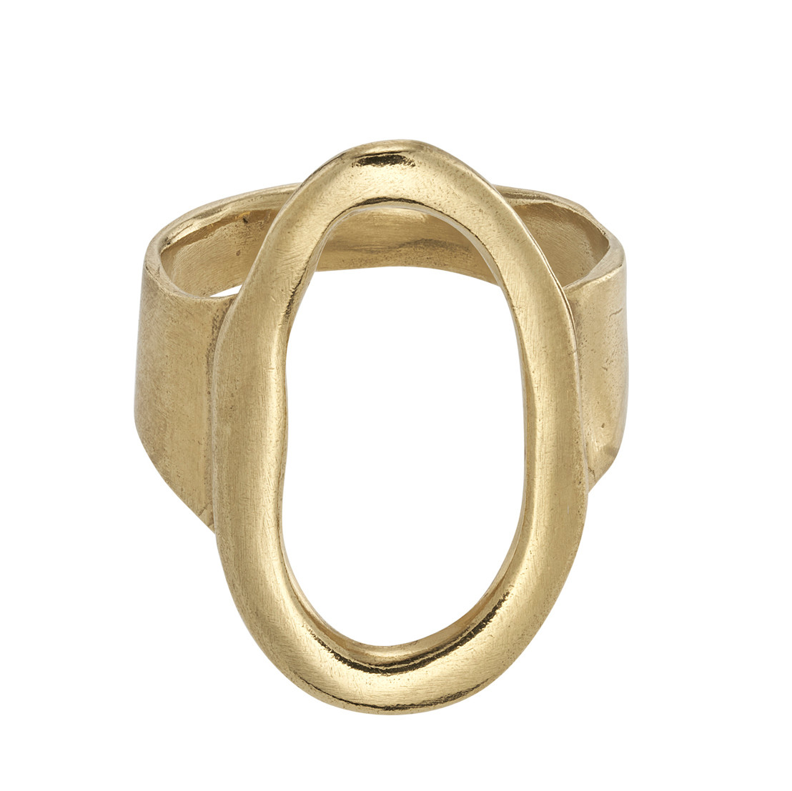 Tomfoolery, Gold Plated Silver Oval Ring, Karen Hallam