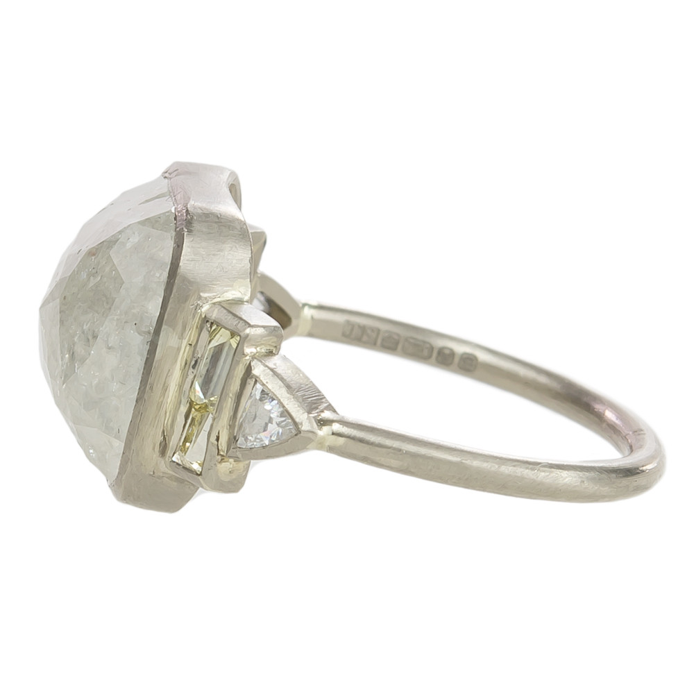 Muse by tomfoolery, 18ct White Gold Art Deco Rose Cut Grey Diamond Ring, tomfoolery