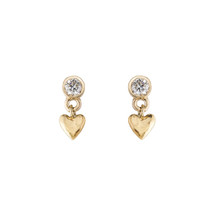 Diamond Baby Heart Earrings