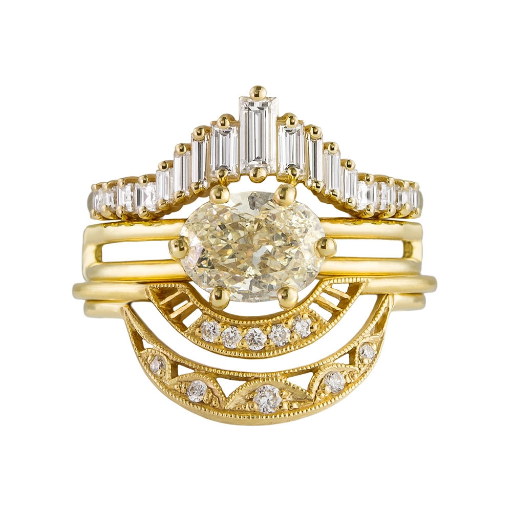 Shimell & Madden, OOAK Oval Lemon Diamond  & 18ct Yellow Gold Solo Ring, Tomfoolery