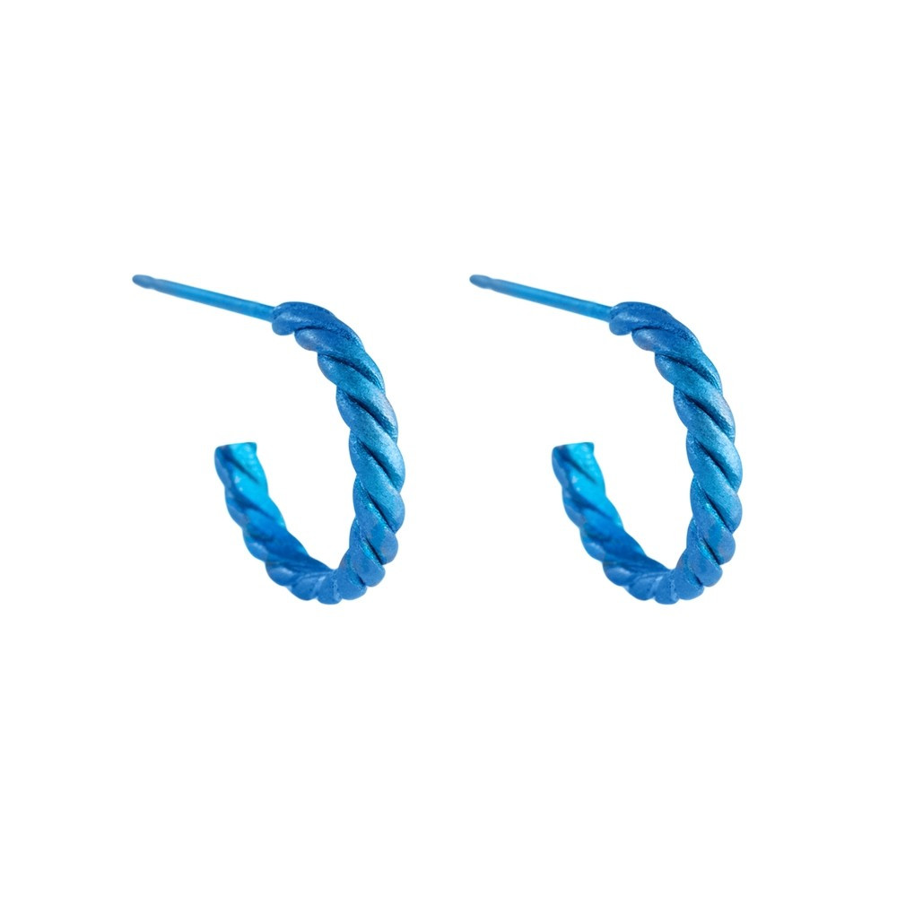 10mm Twisted Titanium Hoop Earrings - Tomfoolery London