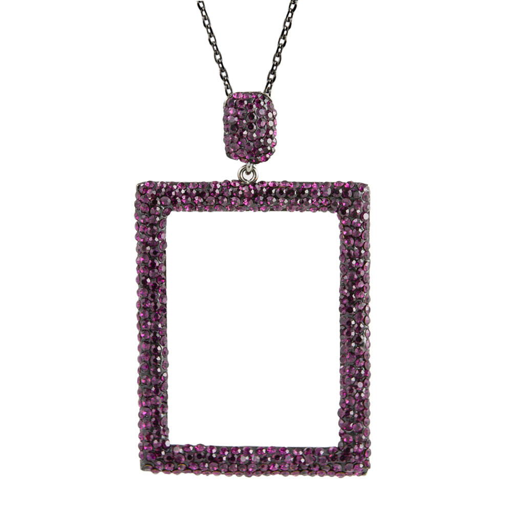 tomfoolery Rectangular Drop Crystal Pendant