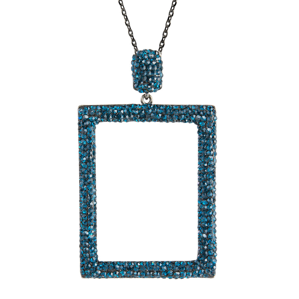 tomfoolery Rectangular Drop Crystal Pendant