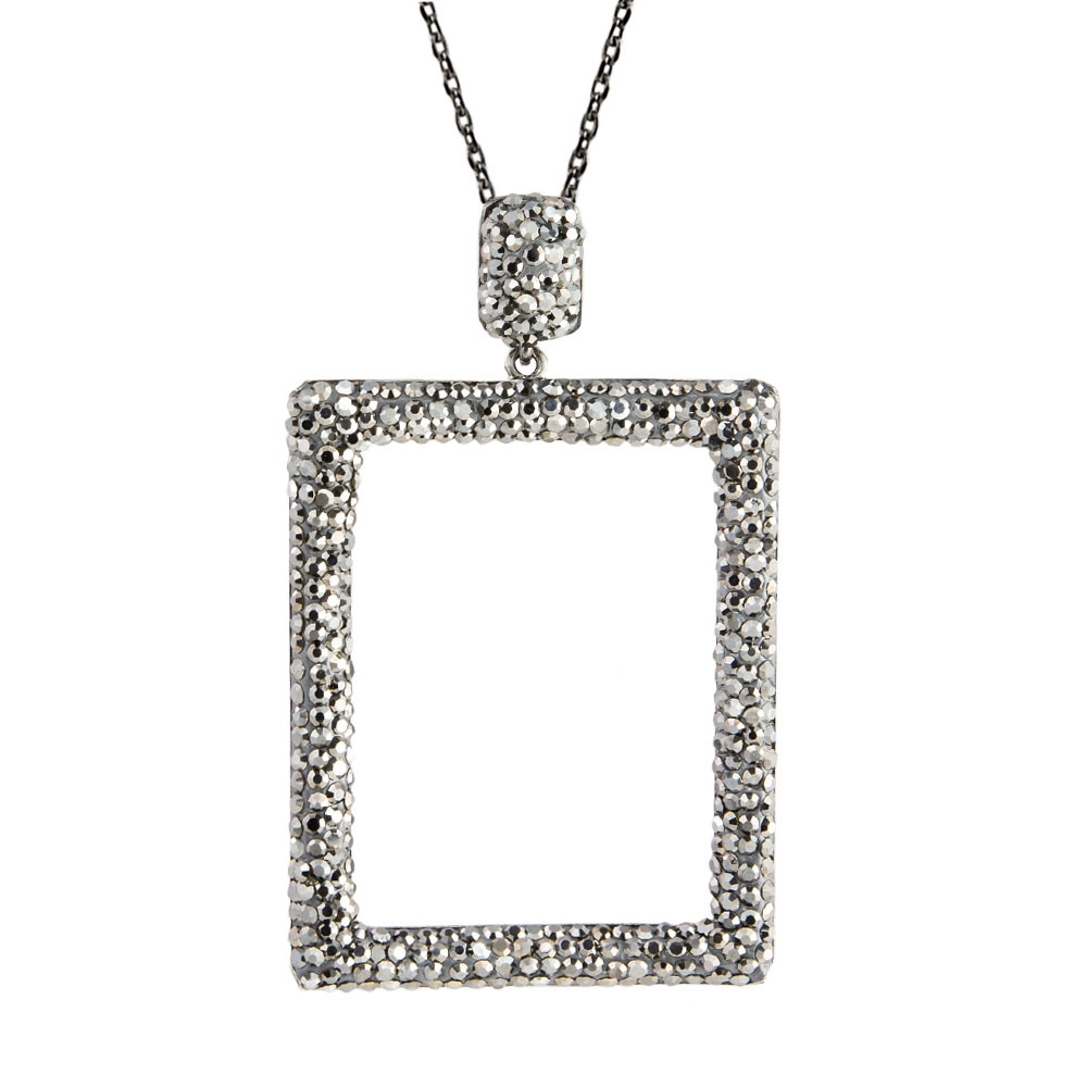 tomfoolery Rectangular Drop Crystal Pendant