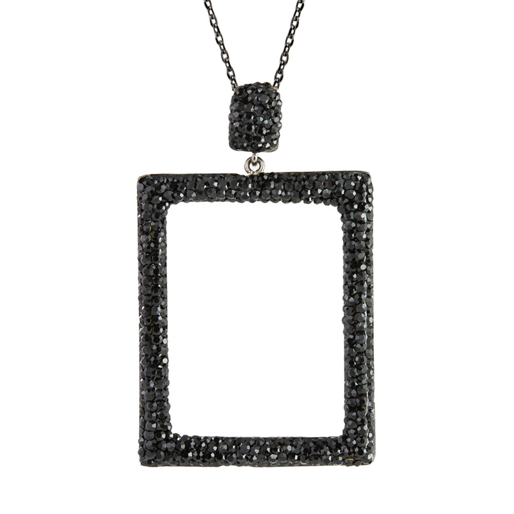 tomfoolery Rectangular Drop Crystal Pendant