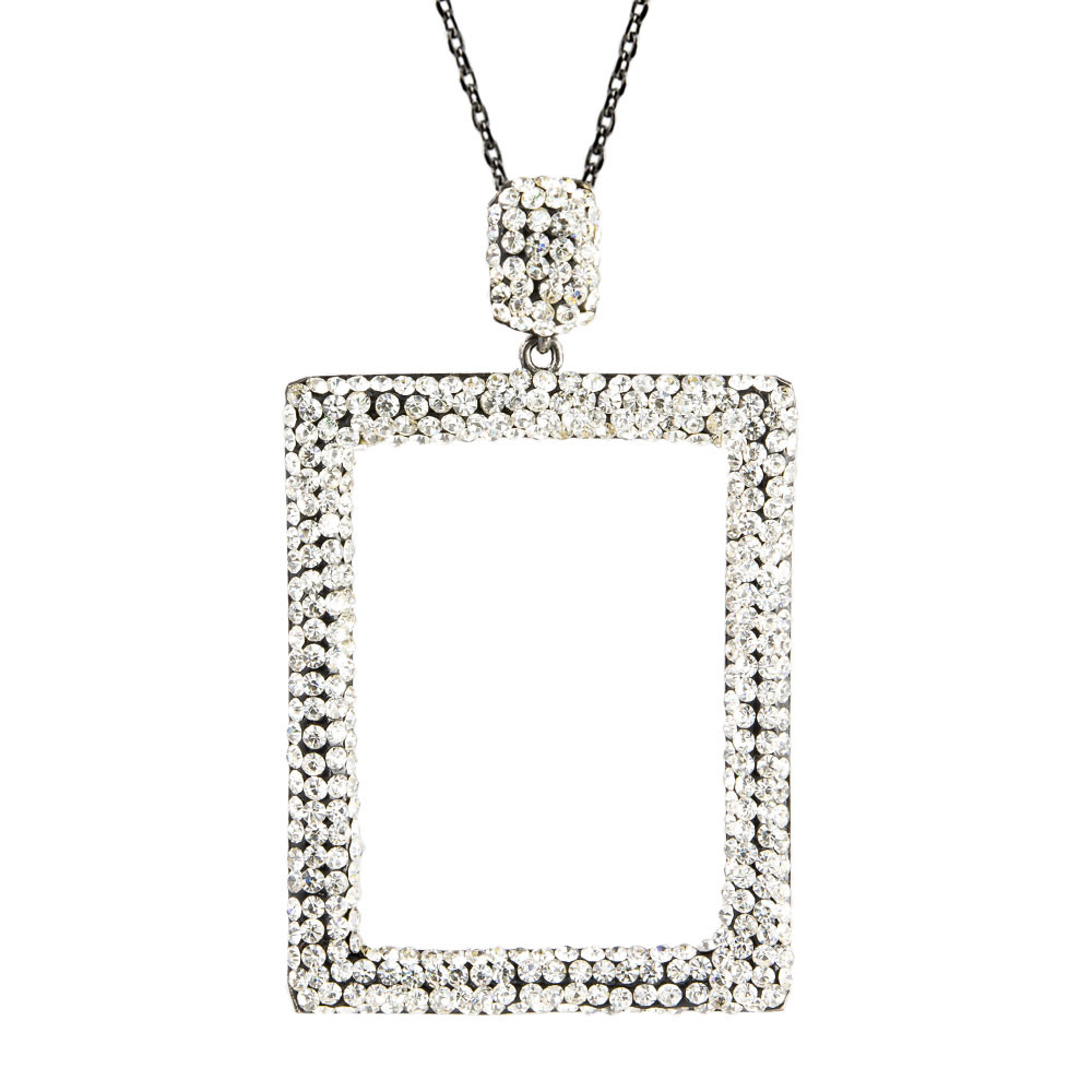 tomfoolery Rectangular Drop Crystal Pendant