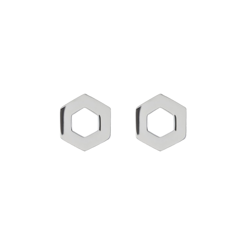 tomfoolery, Linear Mini Hex Frame Studs, Everyday by tomfoolery