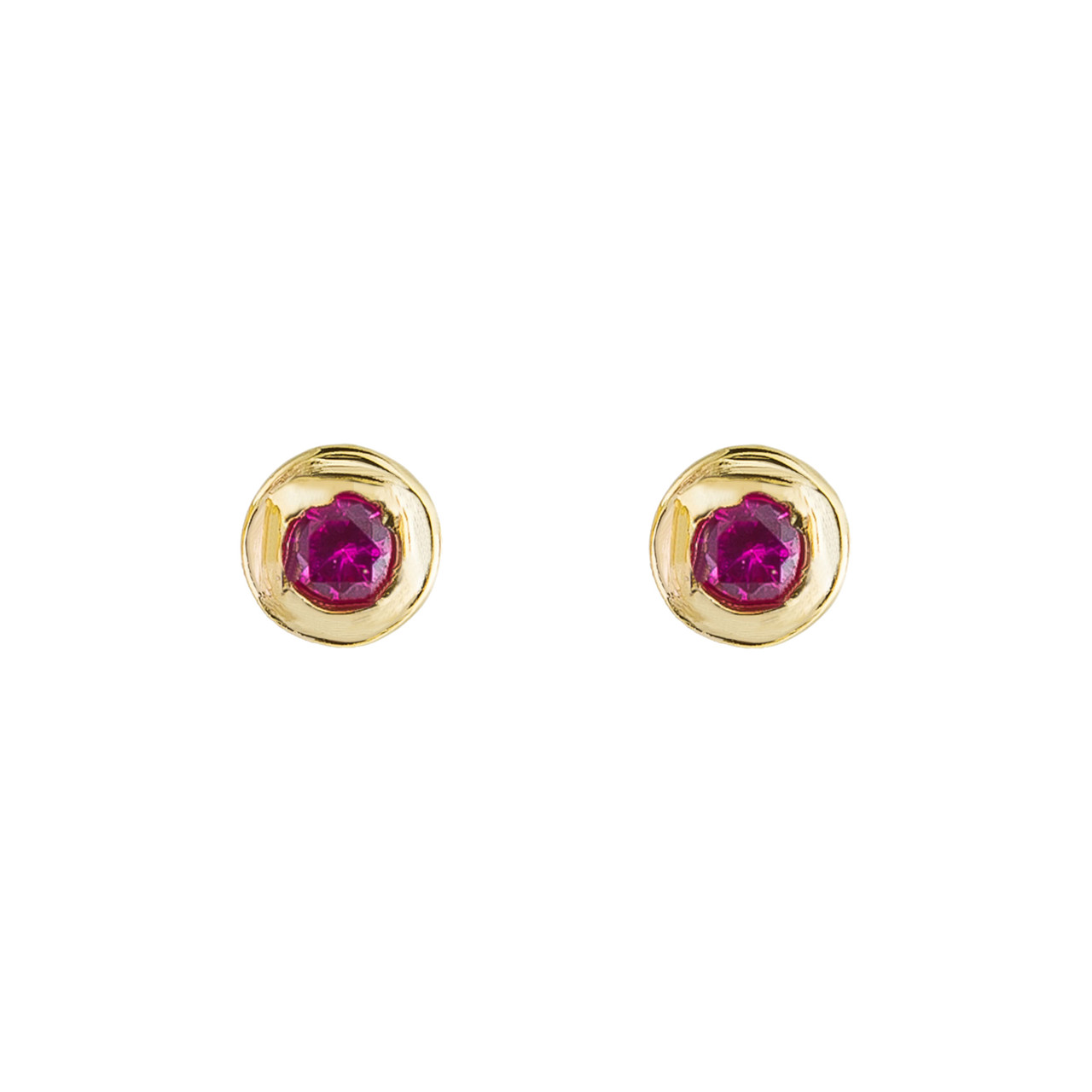 tomfoolery: Circle Gold Plated Gem Studs by Everday by tomfoolery