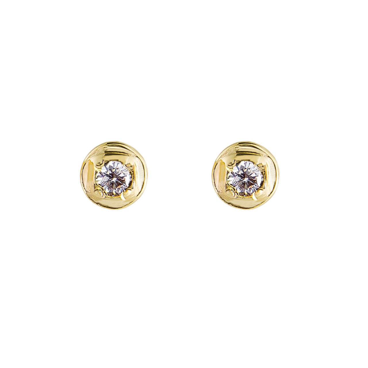 tomfoolery: Circle Gold Plated Gem Studs by Everday by tomfoolery