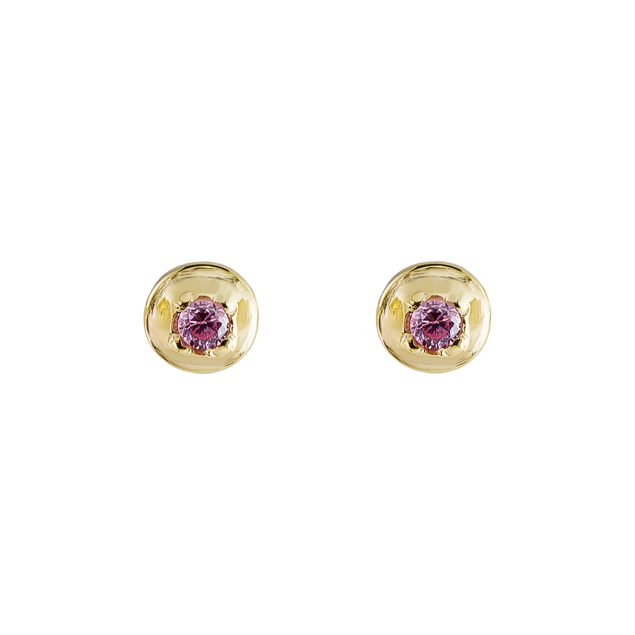 tomfoolery: Circle Gold Plated Gem Studs by Everday by tomfoolery