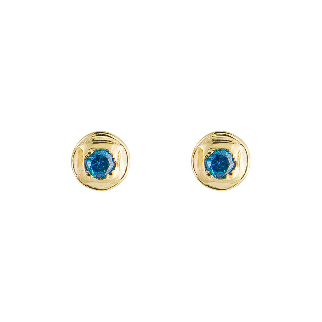 tomfoolery: Circle Gold Plated Gem Studs by Everday by tomfoolery