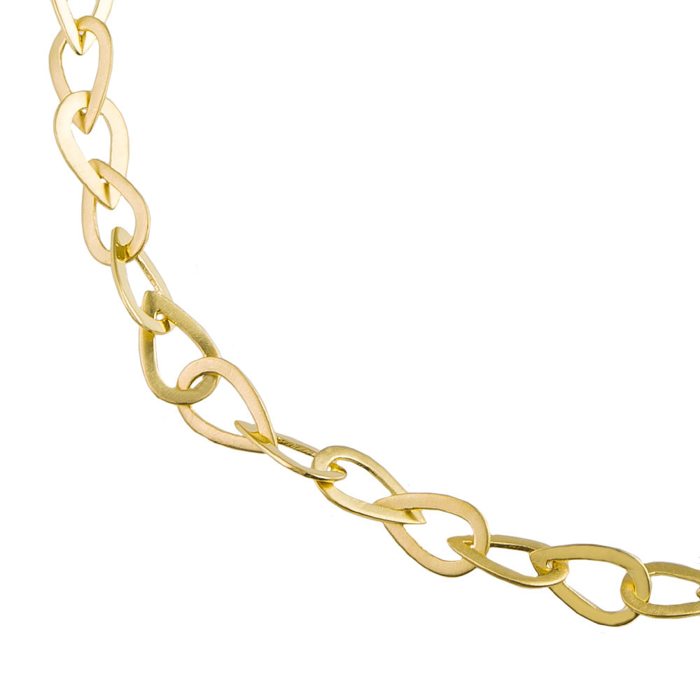 Tomfoolery,  Linear Pear Chain Necklace, everyday by tomfoolery