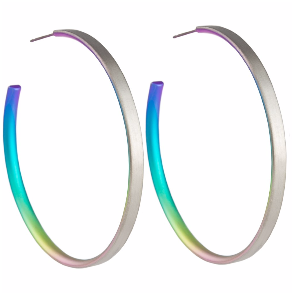 tomfoolery 50mm Titanium Stud Hoops