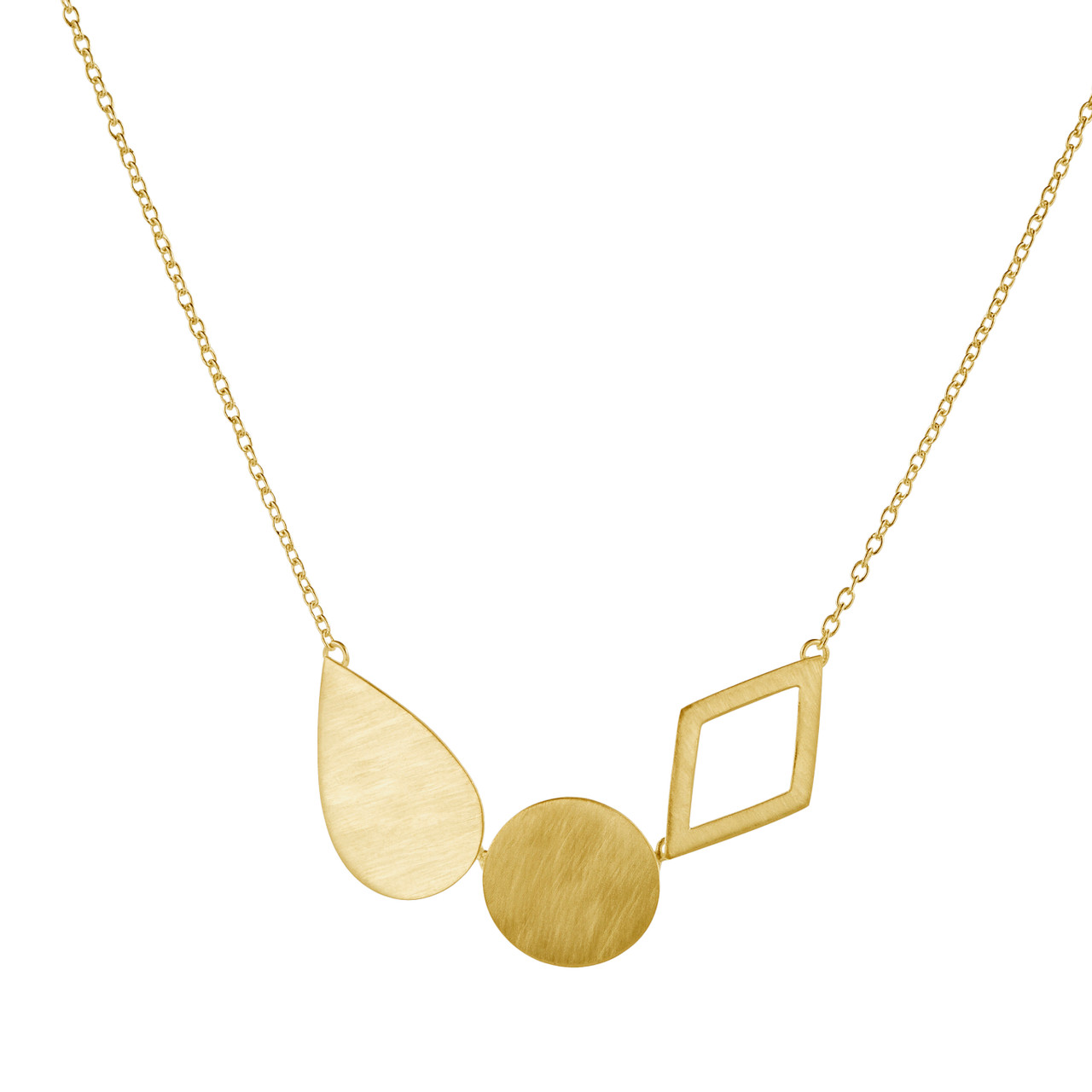 Tomfoolery: Geometric Trio Shape Necklace, everyday by tomfoolery