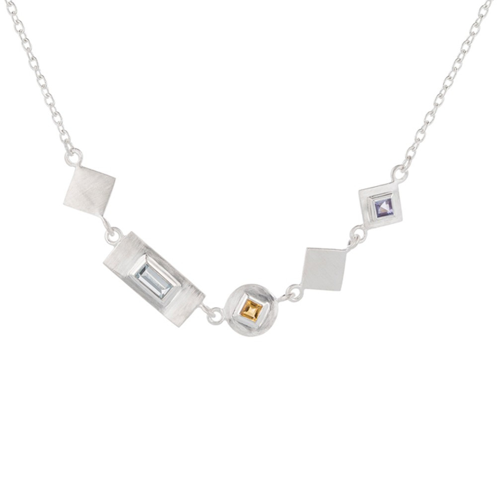 Everyday by tomfoolery:  Mixed Cut Three Gemstone Necklace, tomfoolery