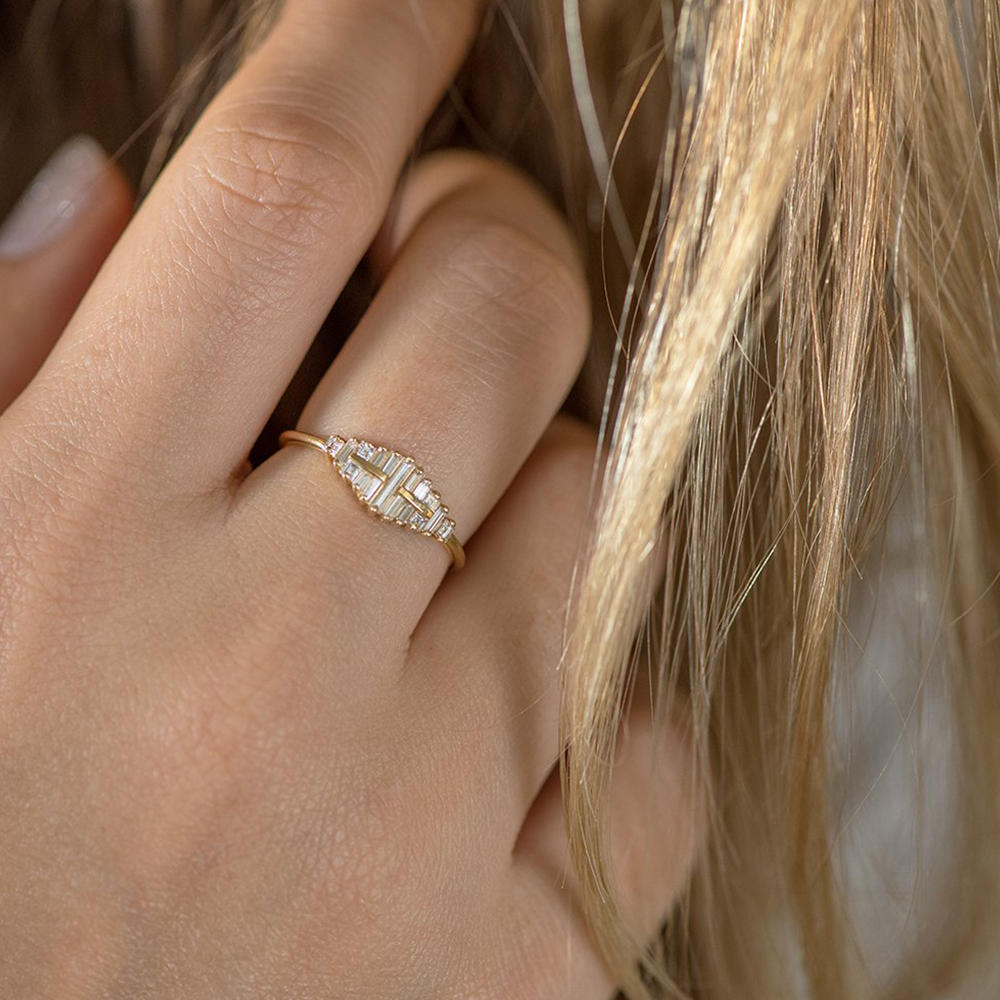 tomfoolery: Baguette Cut Cluster Diamond Ring, Artemer