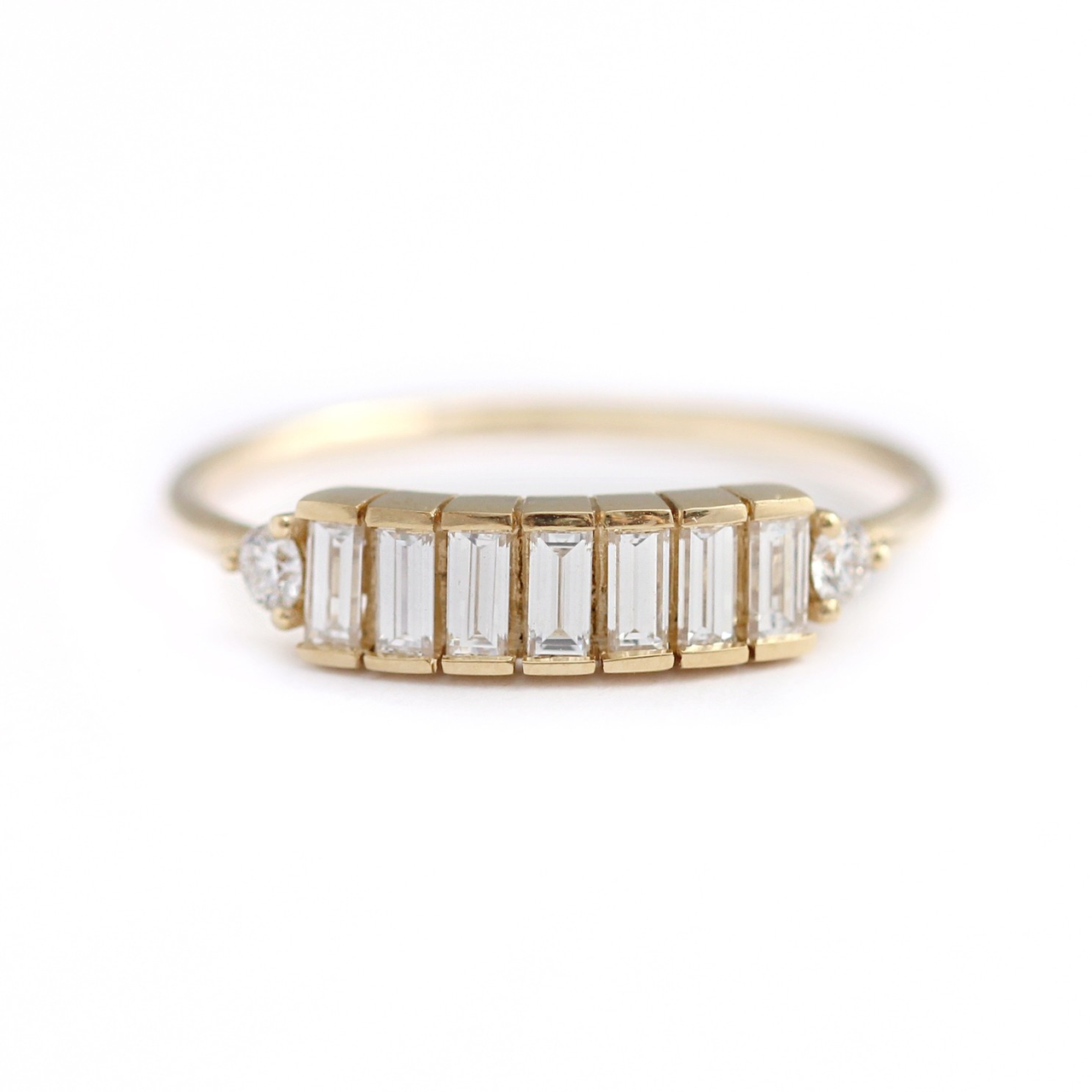 tomfoolery, Baguette Diamond Lineup Ring  Artemer