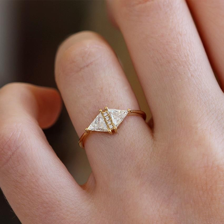 Tomfoolery: Vintage Diamond Triangle Ring, Artemer