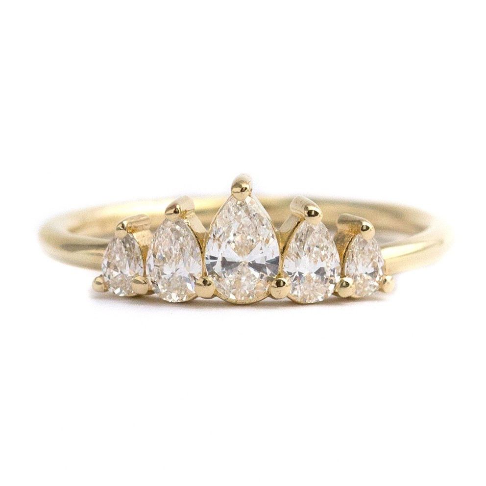 tomfoolery: five pear diamond ring, artemer