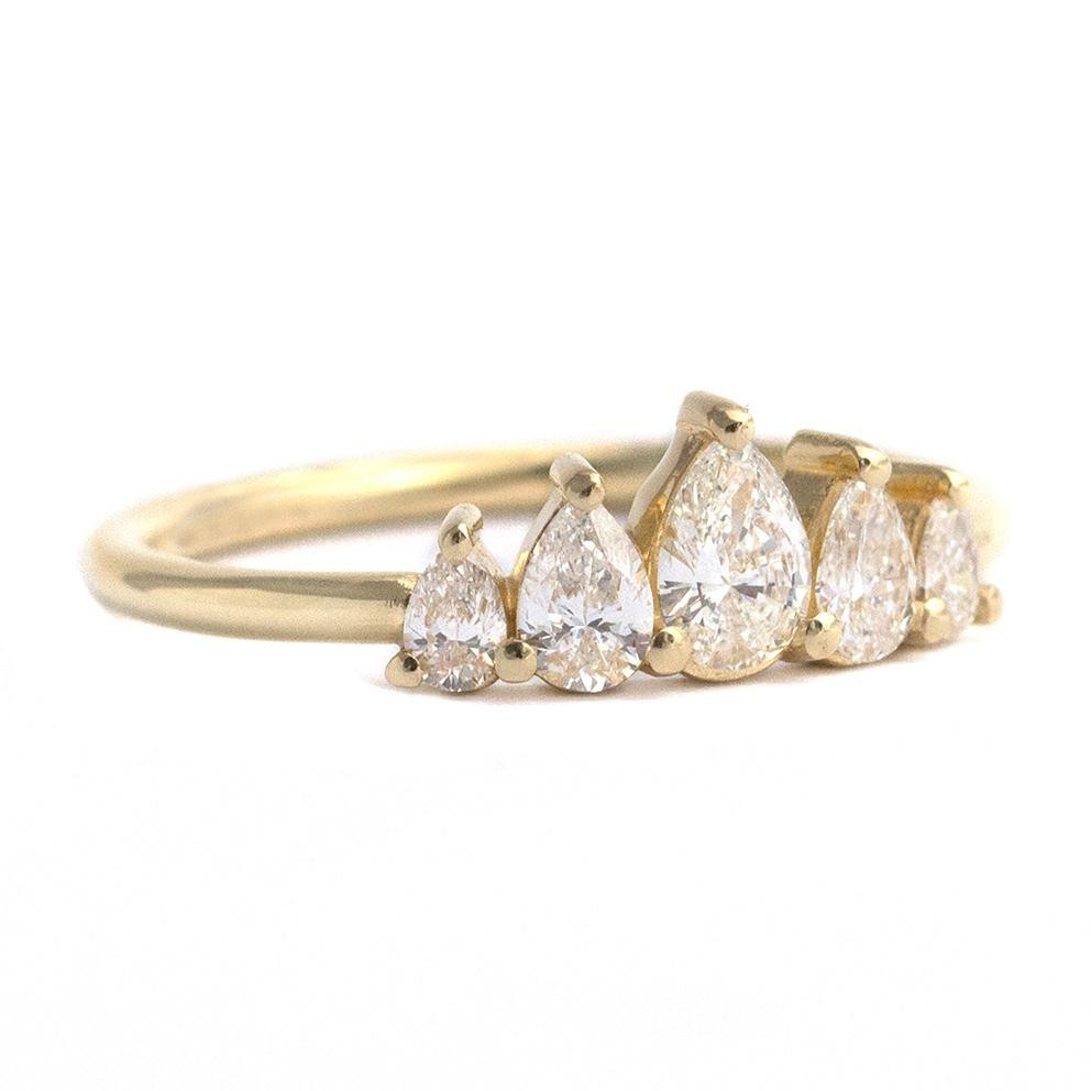 tomfoolery: five pear diamond ring, artemer