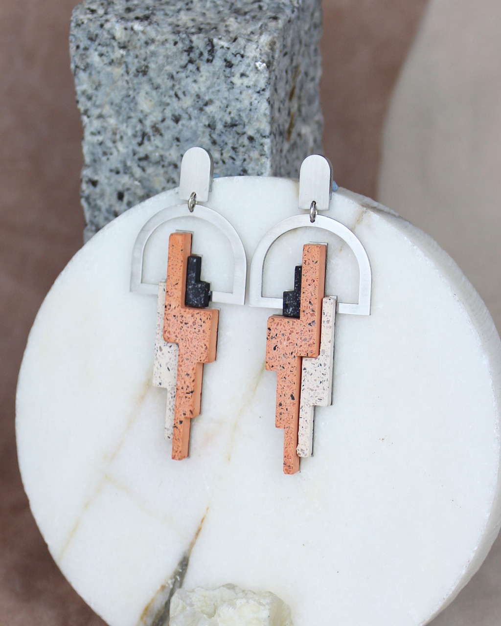 Victoria Myatt, Acet Earrings in Coral, Tomfoolery