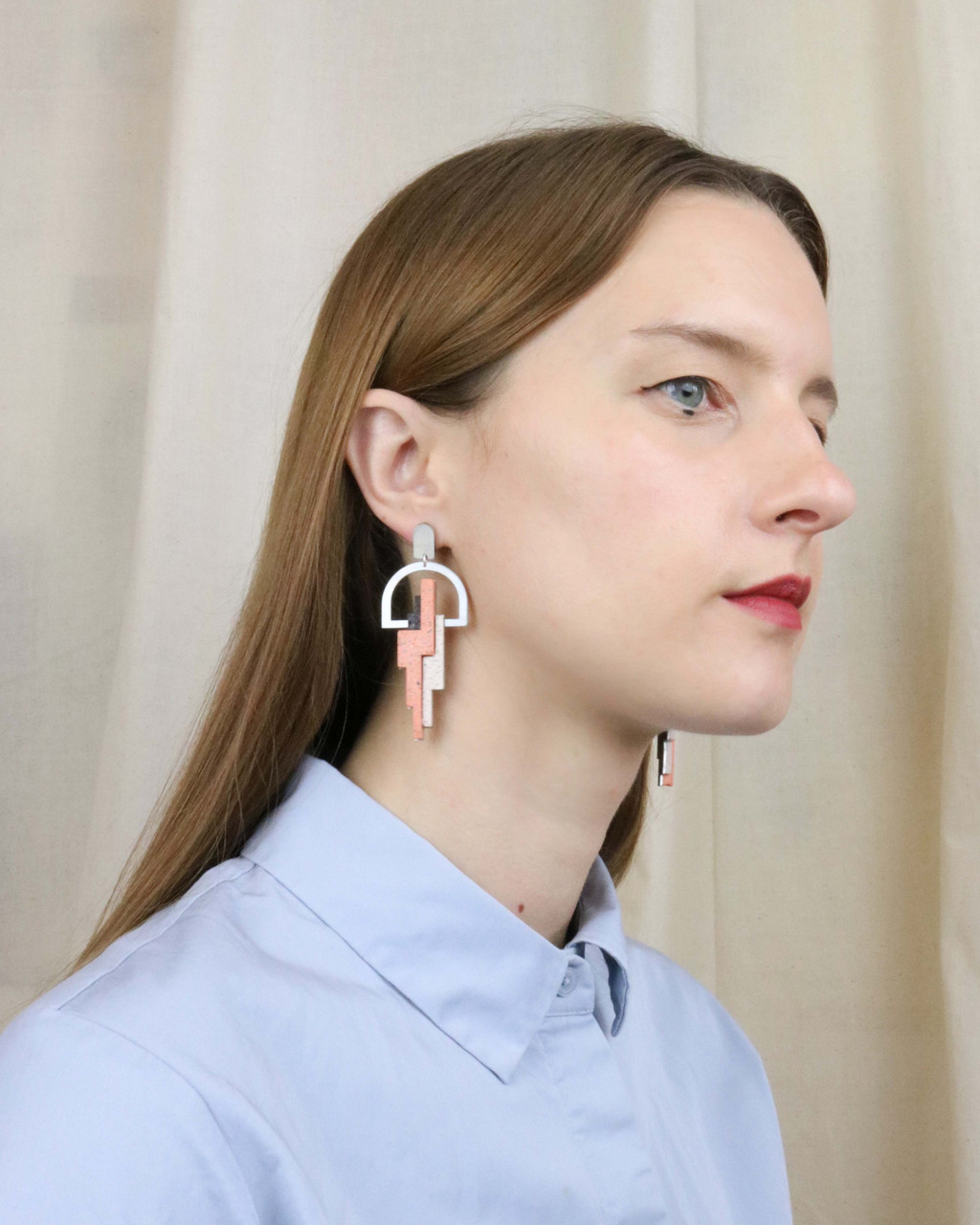 Victoria Myatt, Acet Earrings in White, Tomfoolery