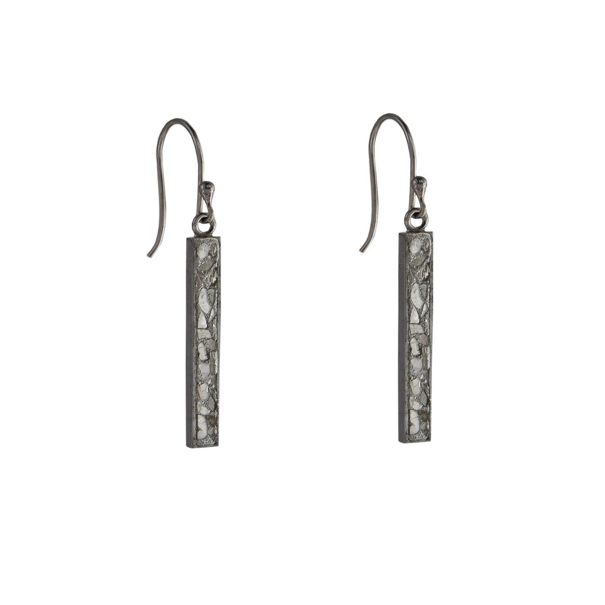 Shana Gulati, Diamond & Oxidised Silver Miladi Earrings Short, Tomfoolery