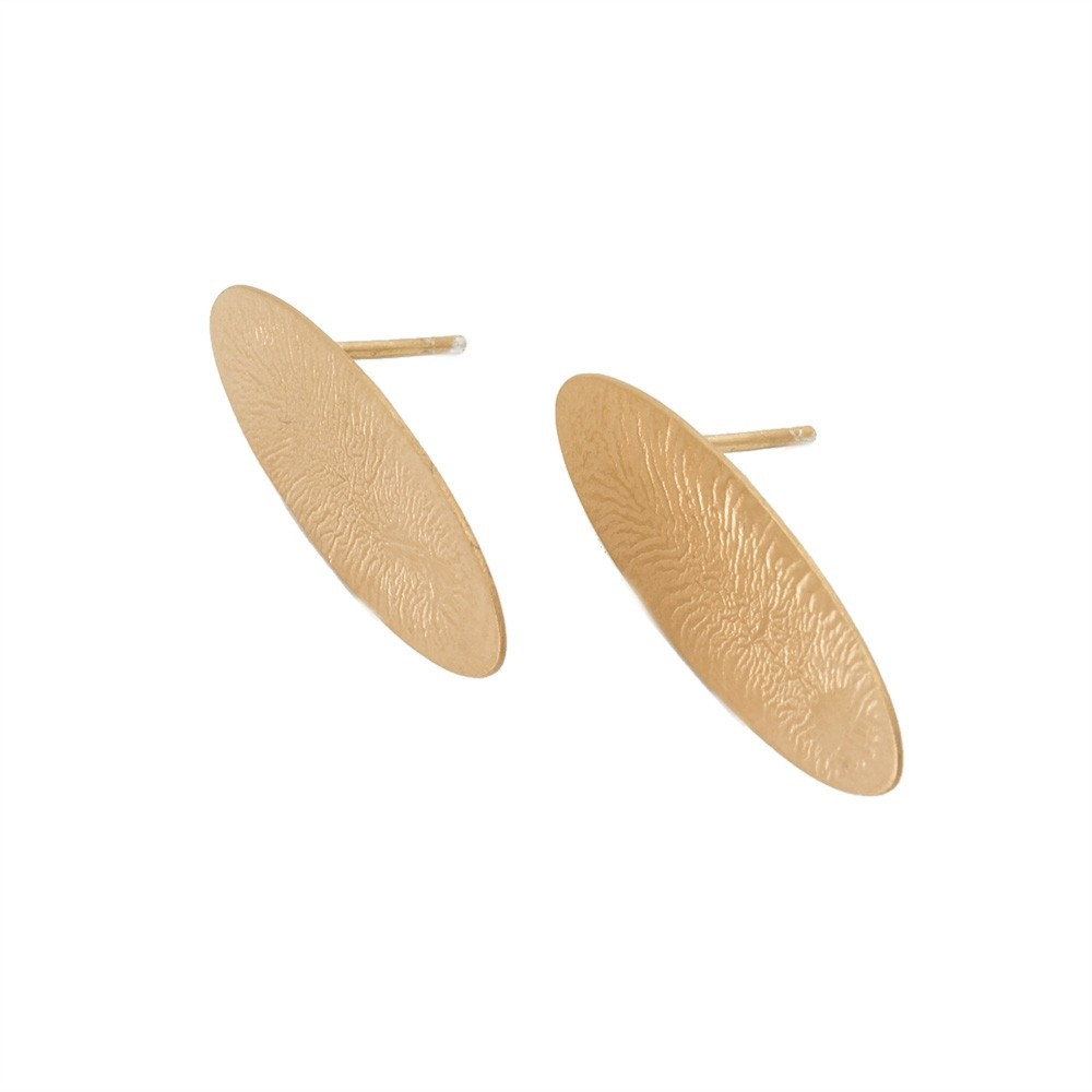 tomfoolery, oval drop stud earrings, deco echo