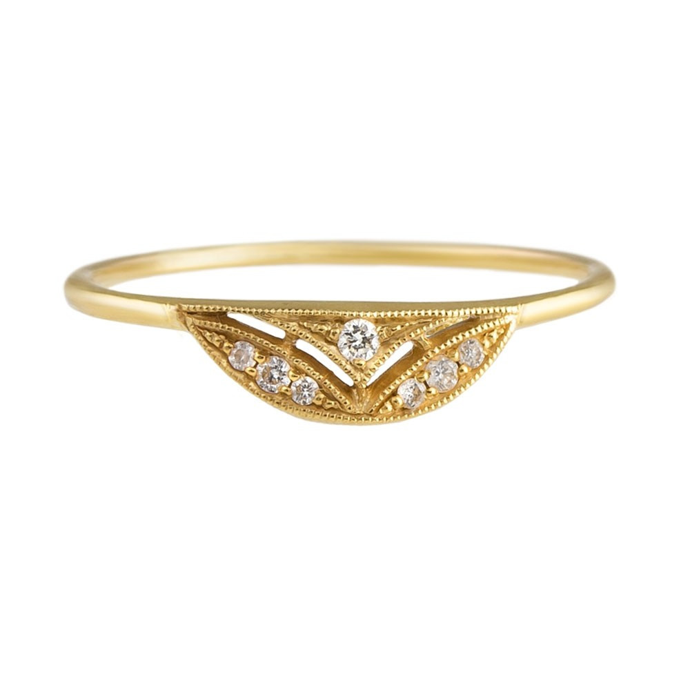 tomfoolery, 14ct Yellow Gold Diamond Croatia Ring, dmd