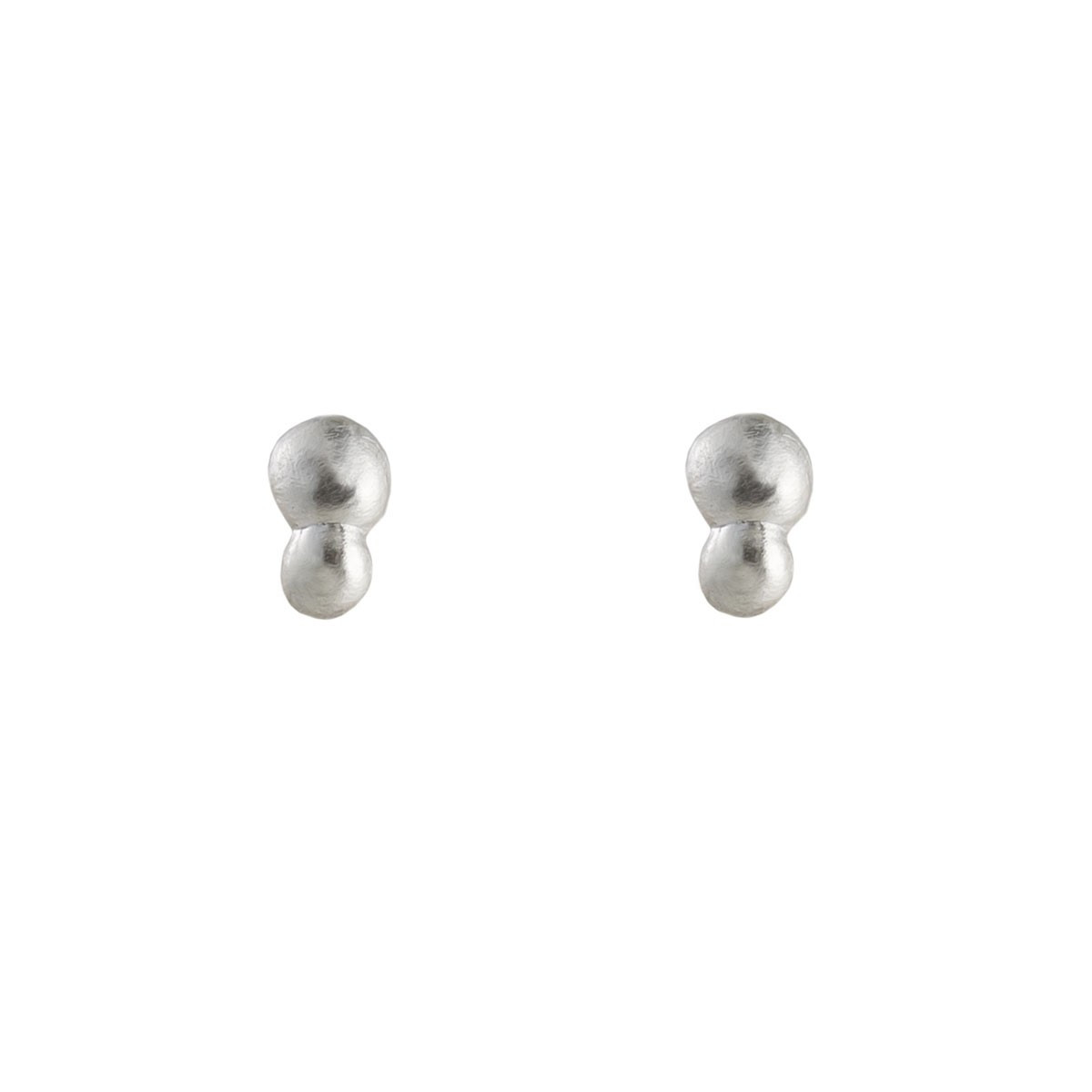 Maria Beltran, Mini Silver Droplet Studs, Tomfoolery