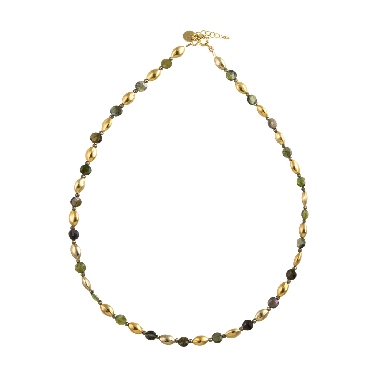 Mille Deep Green Beaded Necklace