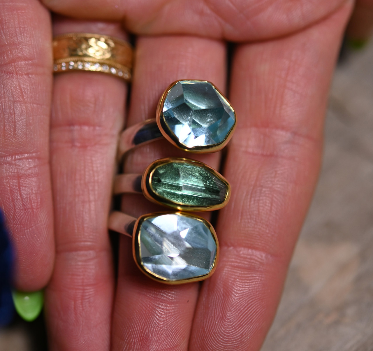 Recycled aquamarine Ring | Denise Turner Jewelry