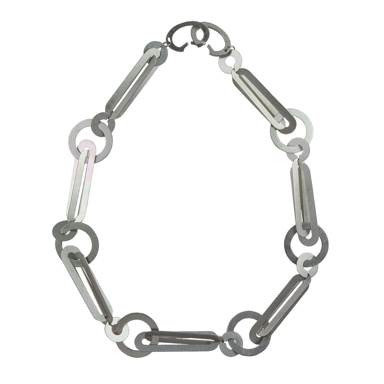 Entwined Orbital Repeat Steel Statement Necklace