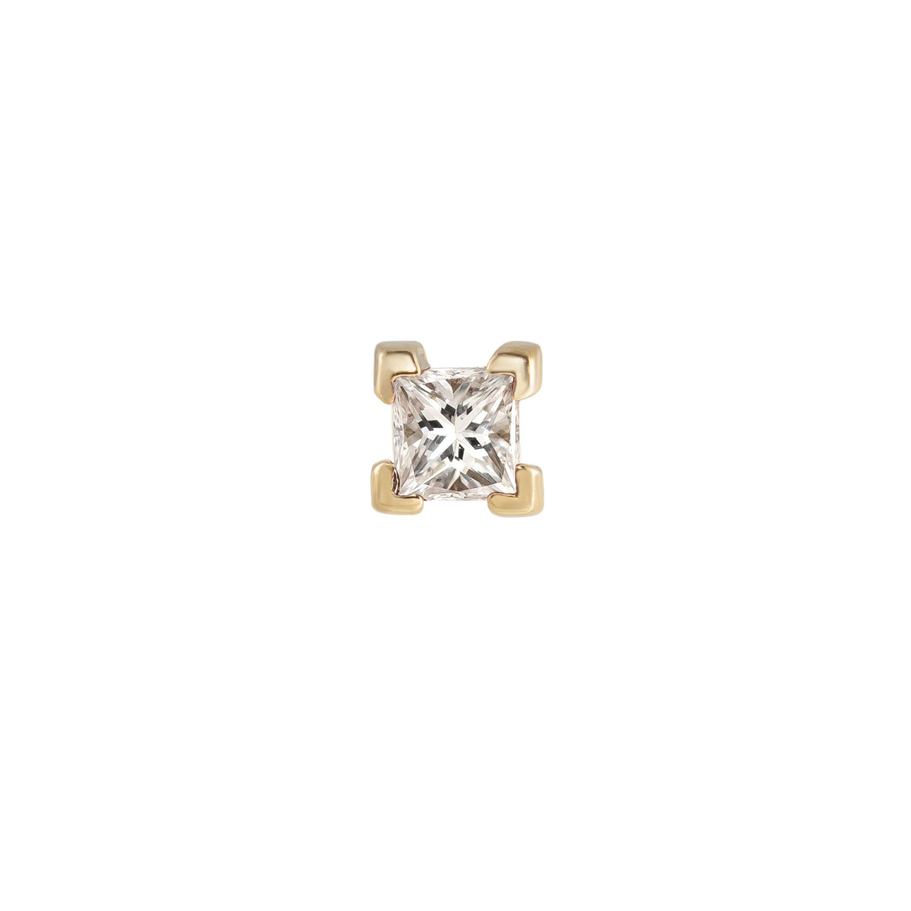 metier by tomfoolery, Claw Princess Studs, 9ct Yellow Gold