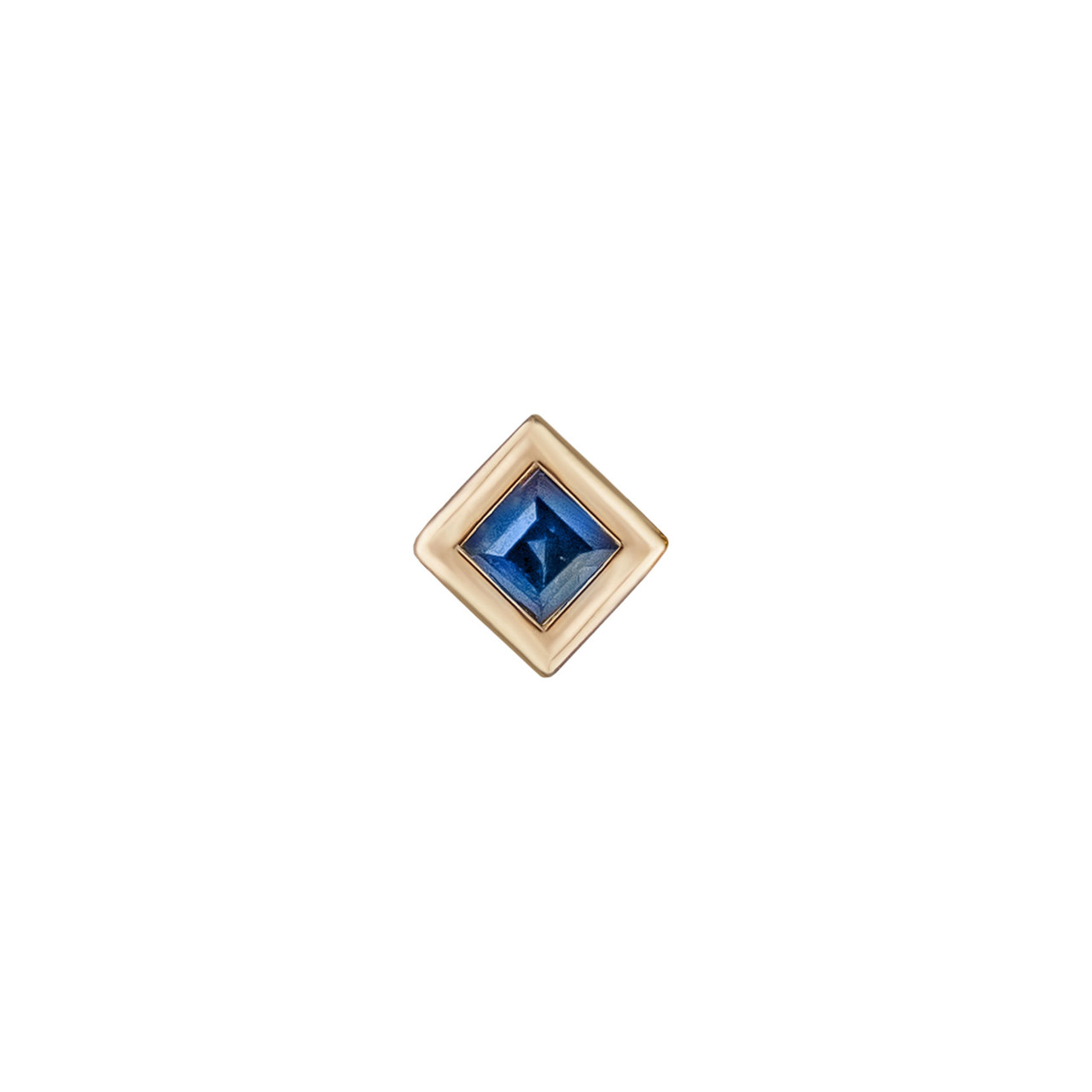 metier by tomfoolery: Mini Bezel Princess Gemstone Studs