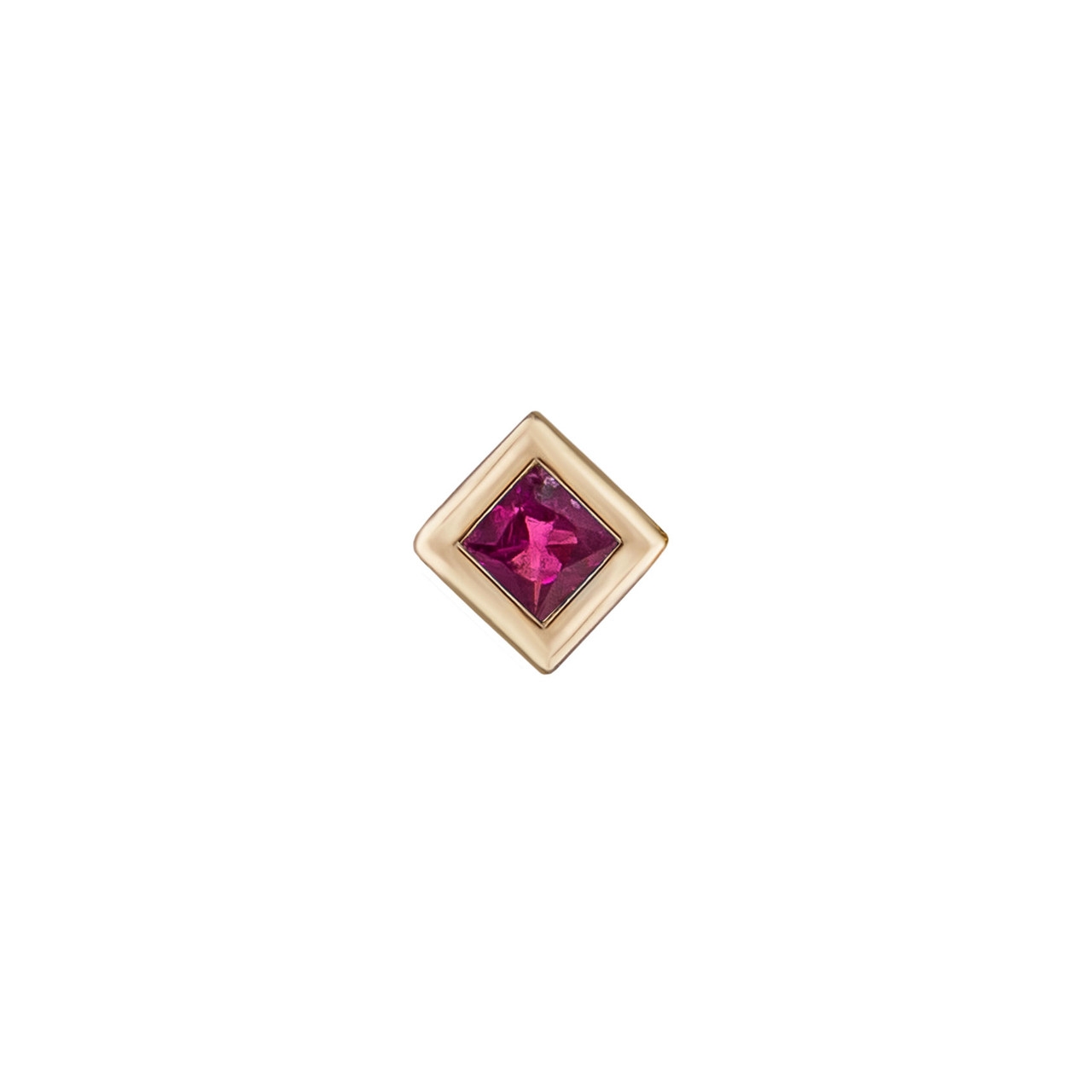 metier by tomfoolery: Mini Bezel Princess Gemstone Studs