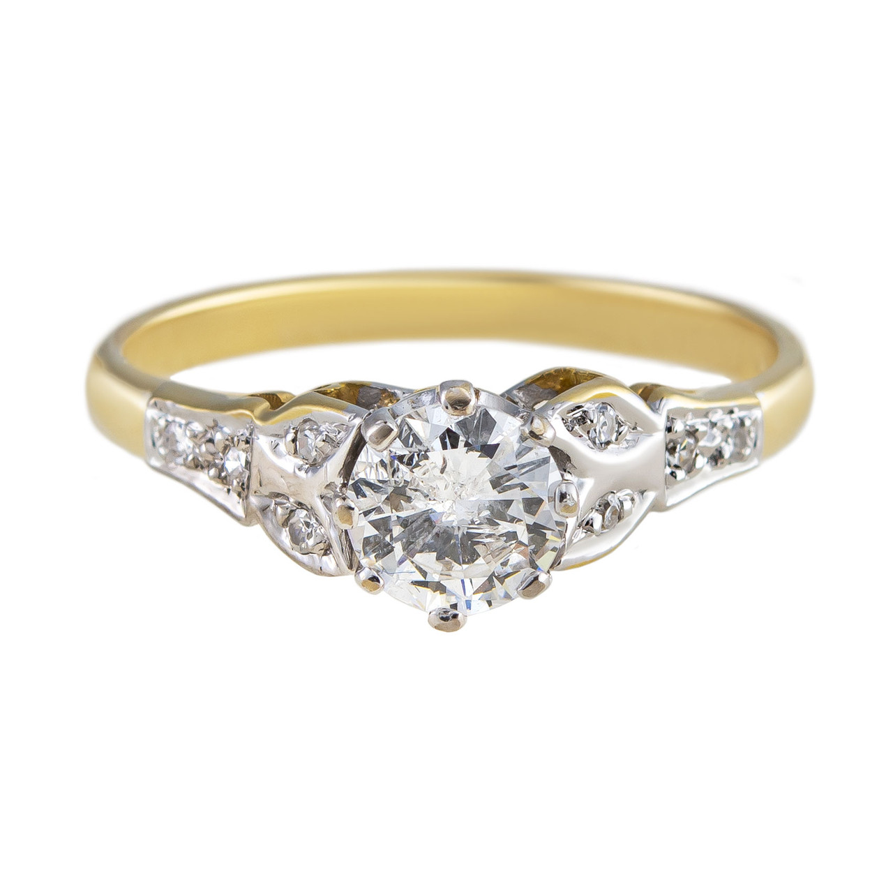 tf Collective, 18ct White & Yellow Gold Diamond Stone Ring, Tomfoolery