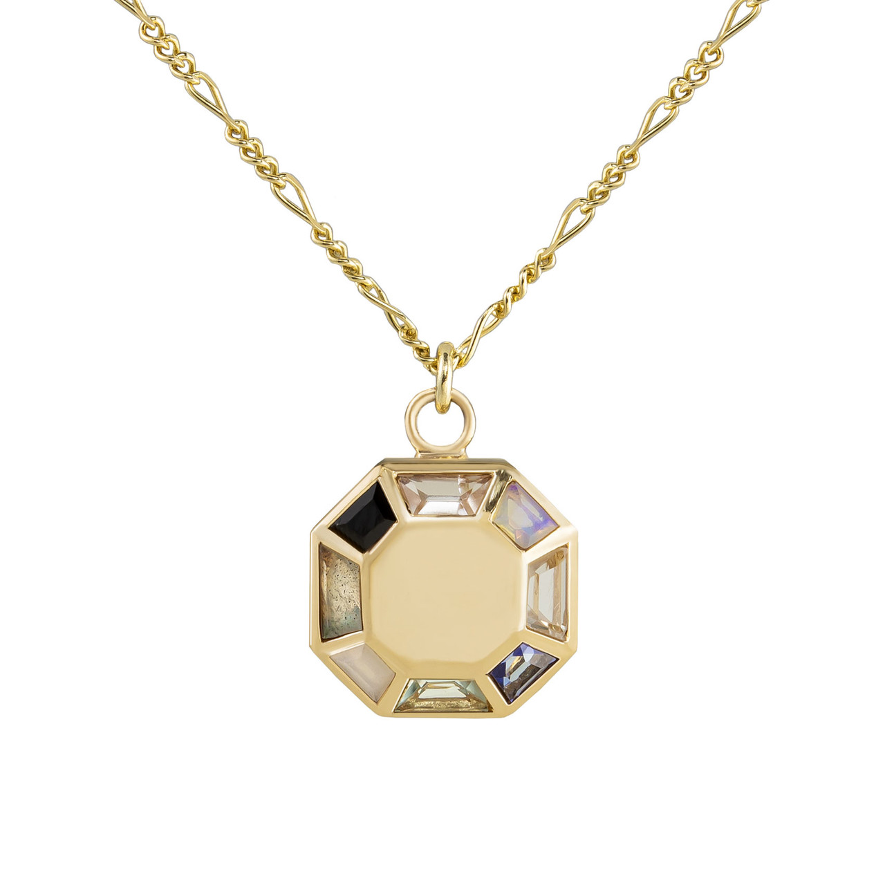 Tomfoolery; 9ct Yellow Gold Pastel Octagon Pendant , Tableau