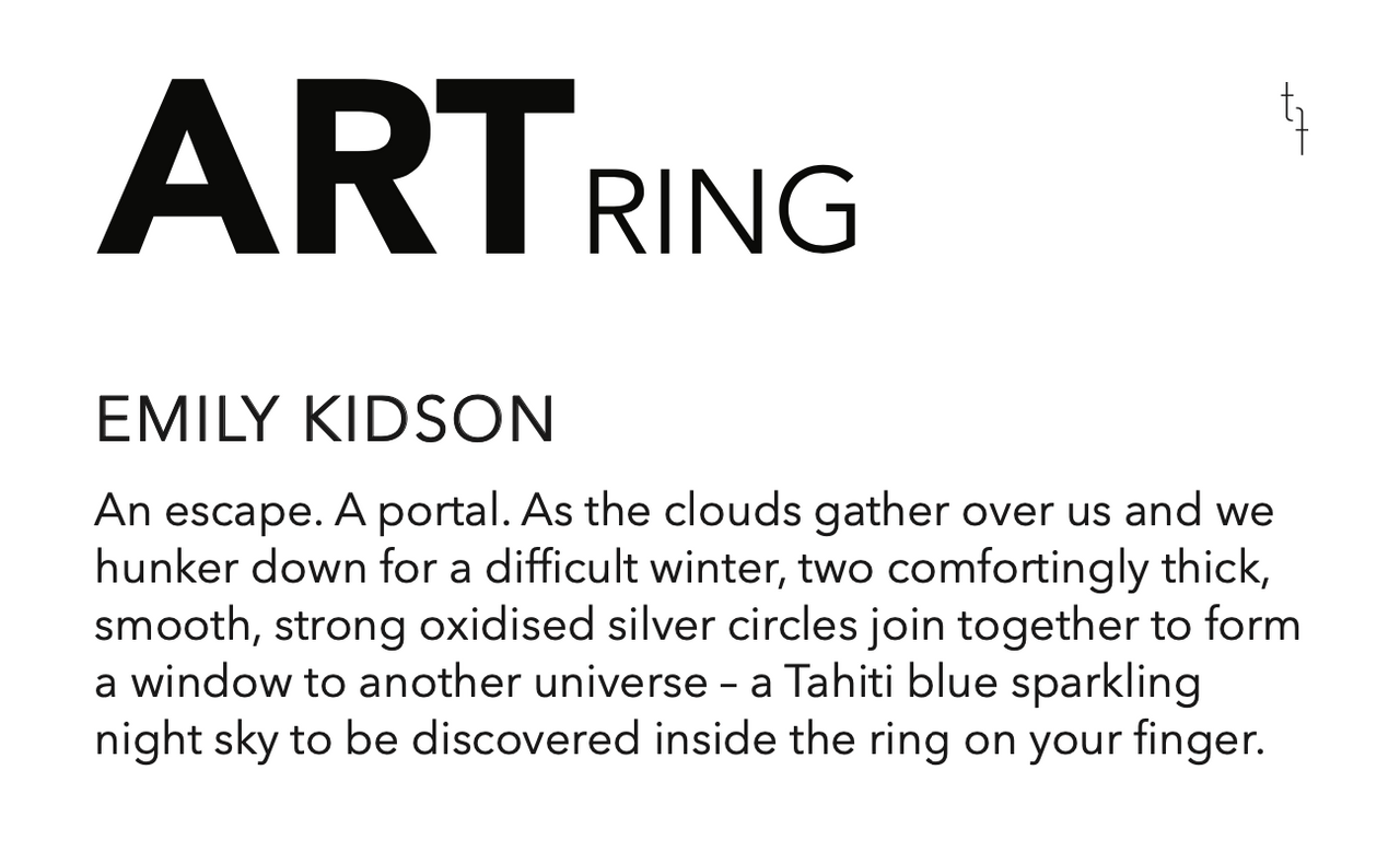 Emily Kidson, One of a Kind 'Formica' Art Ring, tomfoolery