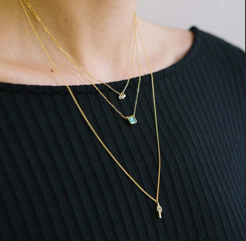 Tomfoolery; Diamond Moon Drop Necklace, Jennie Kwon