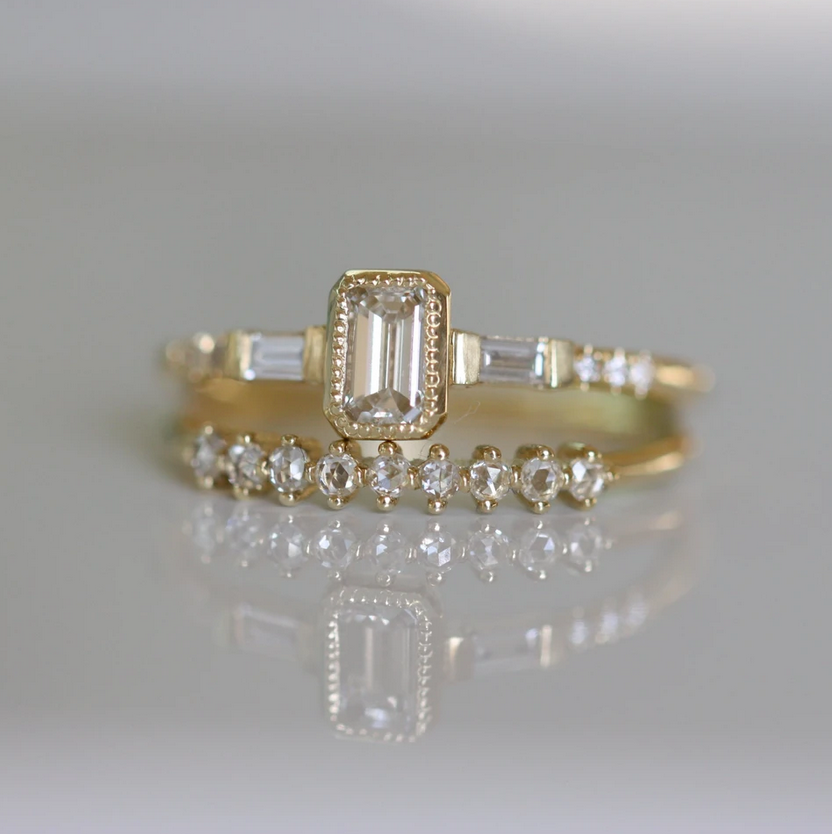 Tomfoolery; Emerald Cut Diamond Ring, Jennie Kwon