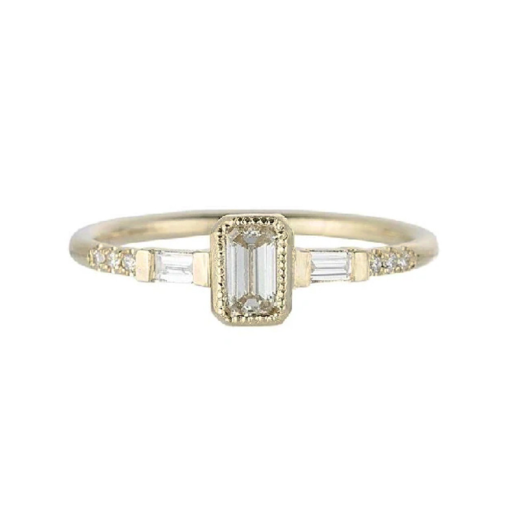 Tomfoolery; Emerald Cut Diamond Ring, Jennie Kwon