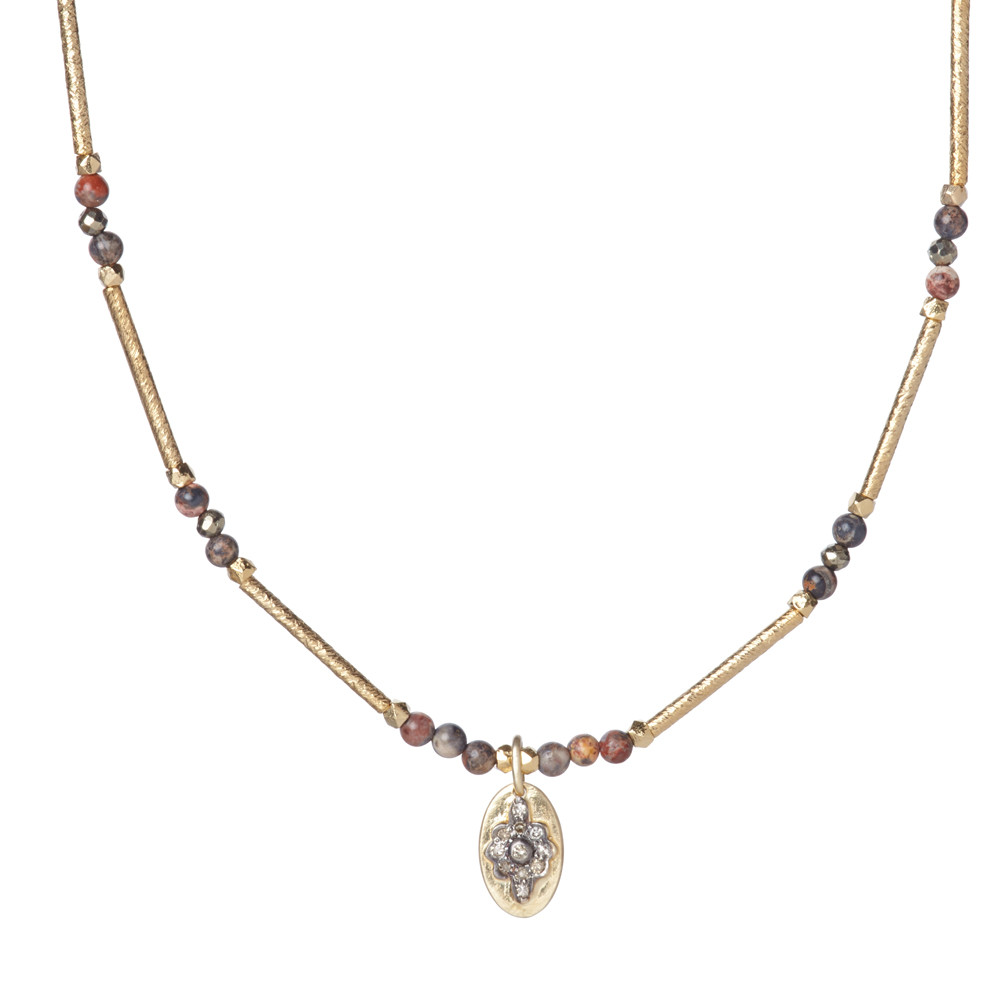 Tomfoolery, Moonstone Mille Moon Diamond Chain Necklace, 5th Octobre