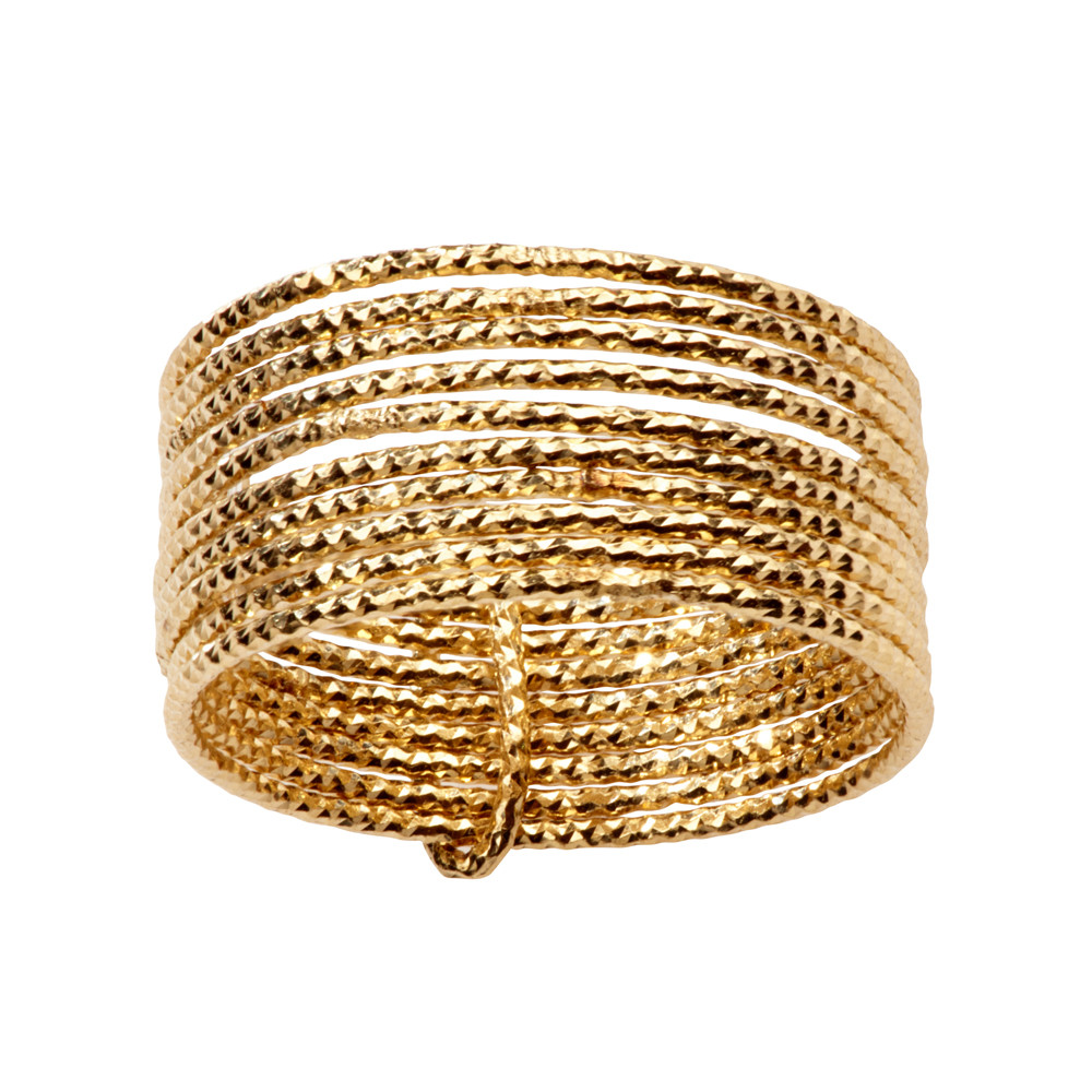 24ct Gold Plated Loop Ring, 5 Octobre, tomfoolery