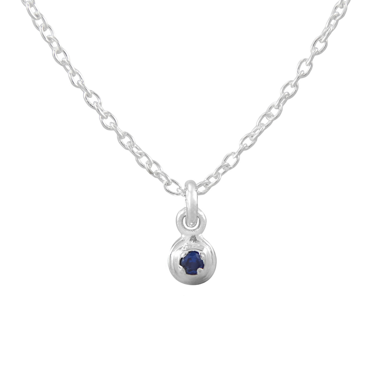 Tomfoolery: Silver Petite Round Gem Pendan, Everyday by tomfoolery