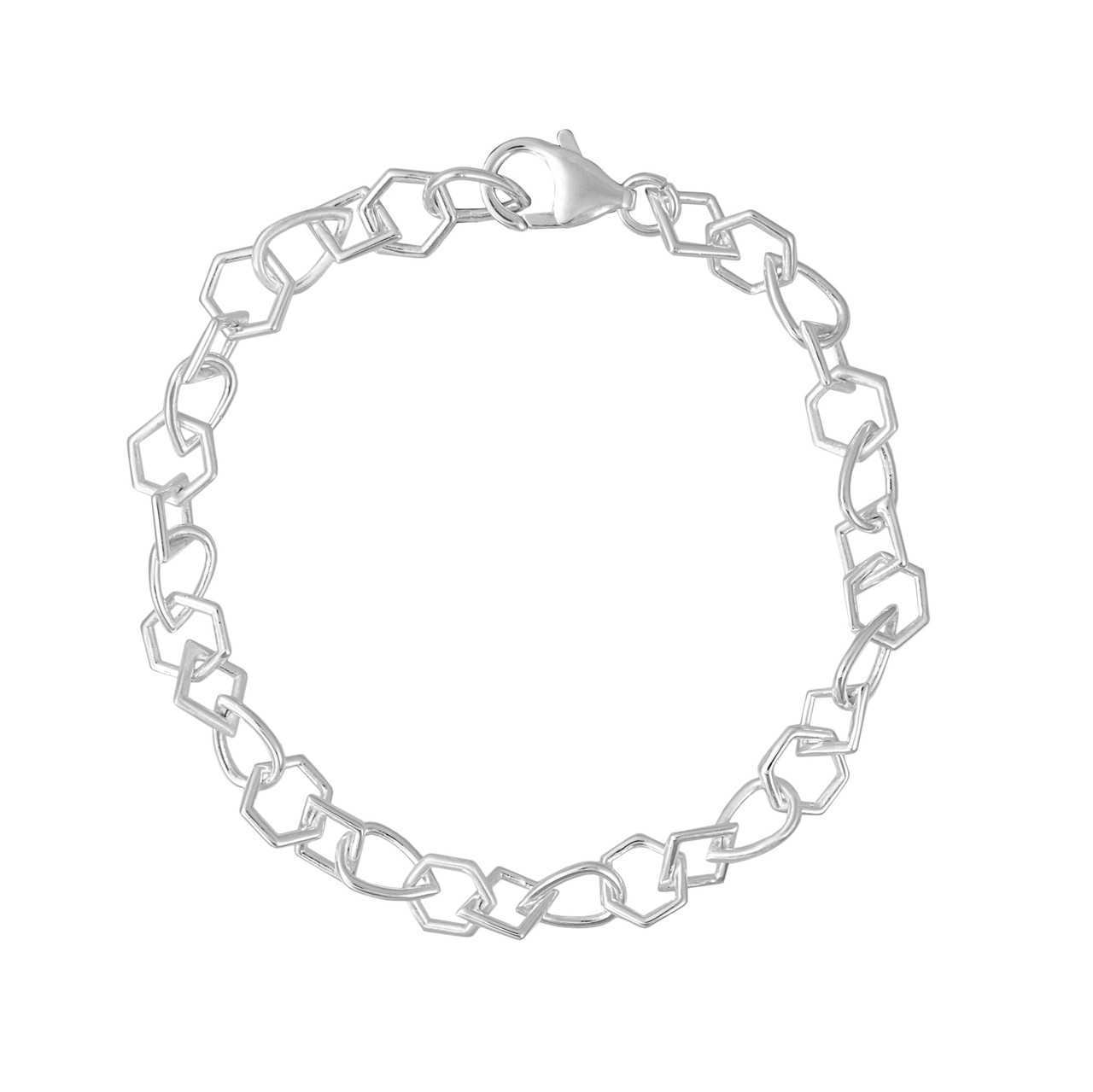 Tomfoolery; Curve Multi Shape Chain Bracelet, Everyday by Tomfoolery