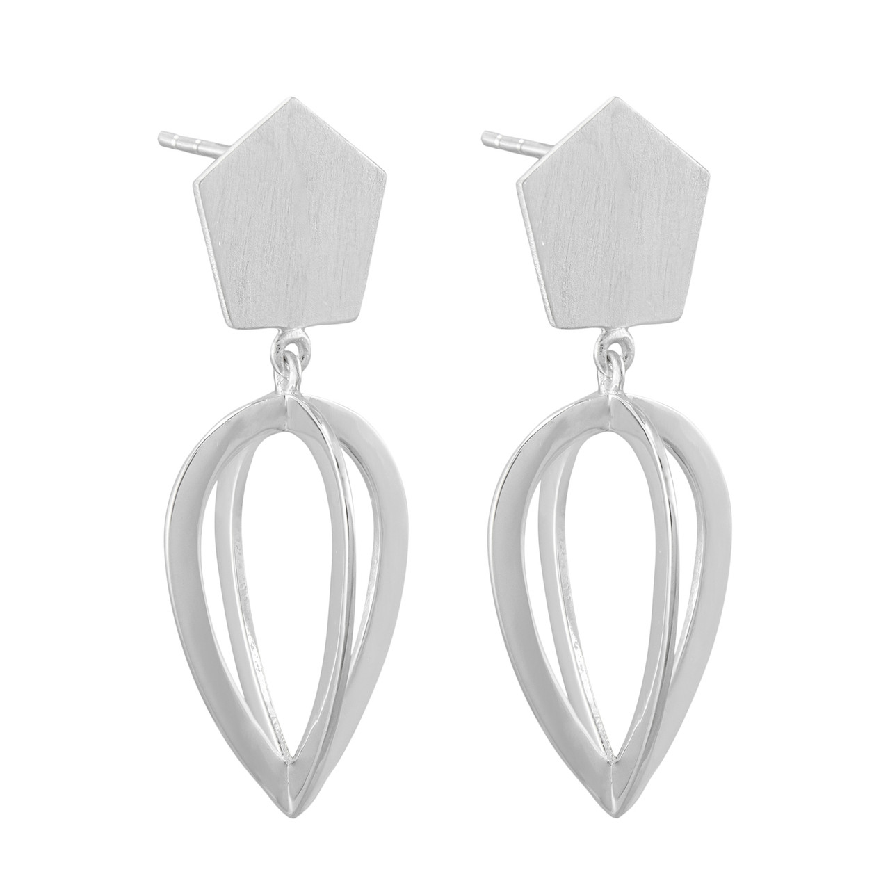 Tomfoolery; 3D Pear Drop Earrings, Everyday by Tomfoolery