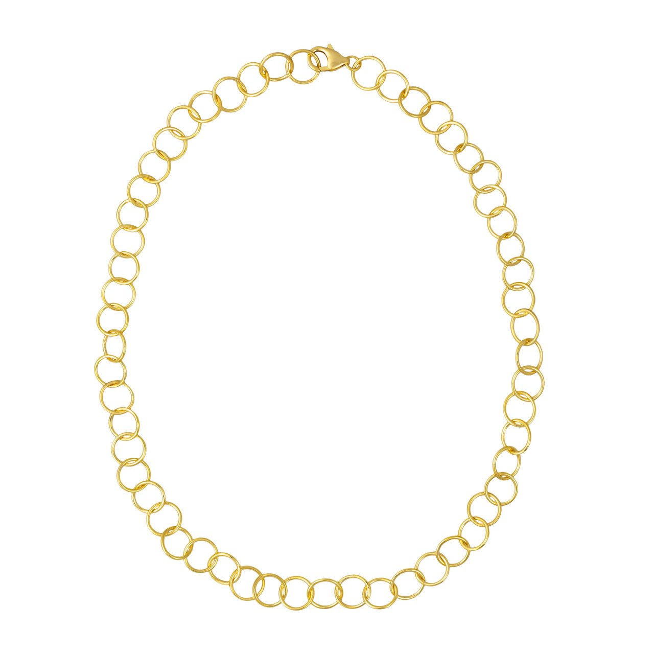 Tomfoolery:  Curve Large Circle Chain Necklace, Everyday by tomfoolery